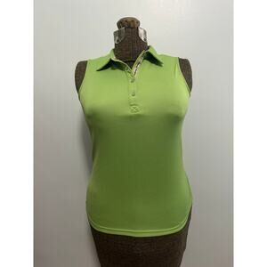 IZOD golf green collared tank size XS